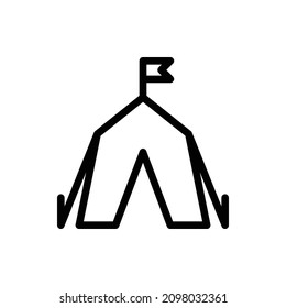 Tent Outline Icon. Tent Icon