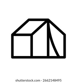 Diseño del Vector del icono del contorno de la tienda bueno para el Web o el App móvil