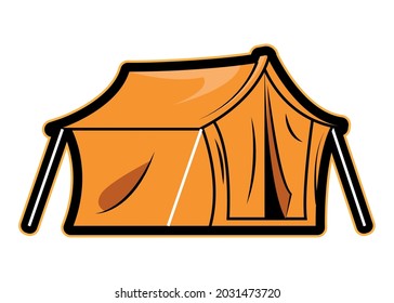 tent patch retro style icon