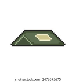 Zelt Pixel Art für dynamische digitale Projekte und Designs.