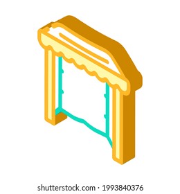 tent from plastic material isometric icon vector. tent from plastic material sign. isolated symbol illustration