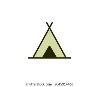 Tent premium line icon. Simple high quality pictogram. Modern outline style icons. Stroke vector illustration on a white background. 