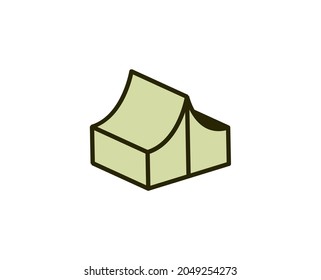 Tent premium line icon. Simple high quality pictogram. Modern outline style icons. Stroke vector illustration on a white background. 