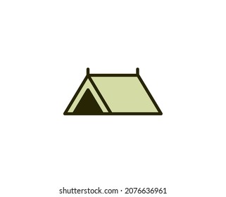 Tent premium line icon. Simple high quality pictogram. Modern outline style icons. Stroke vector illustration on a white background. 