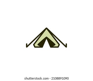 Tent premium line icon. Simple high quality pictogram. Modern outline style icons. Stroke vector illustration on a white background. 