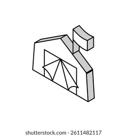 tent refugee isometric icon vector. tent refugee sign. isolated symbol illustration