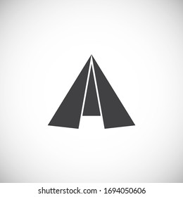 Tent related icon on background for graphic and web design. Creative illustration concept symbol for web or mobile app.