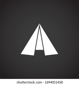Tent related icon on background for graphic and web design. Creative illustration concept symbol for web or mobile app.