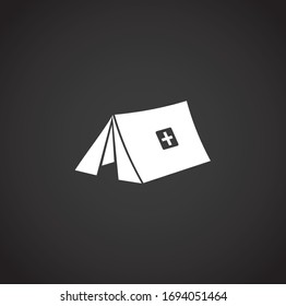 Tent related icon on background for graphic and web design. Creative illustration concept symbol for web or mobile app.