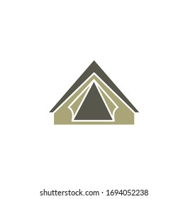 Tent related icon on background for graphic and web design. Creative illustration concept symbol for web or mobile app.