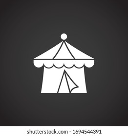 Tent related icon on background for graphic and web design. Creative illustration concept symbol for web or mobile app.