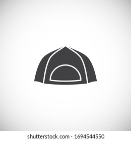 Tent related icon on background for graphic and web design. Creative illustration concept symbol for web or mobile app.