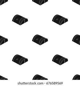 The tent is round.Tent single icon in black style vector symbol stock illustration web.