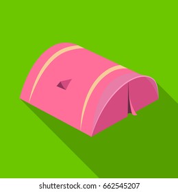 The tent is round.Tent single icon in flat style vector symbol stock illustration web.
