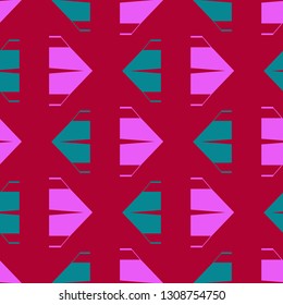 Tent seamless pattern - Hiking tourism background.