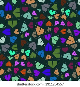 Tent seamless pattern - Hiking tourism background.