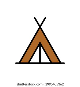 Tent Simple Icon Vector Illustration