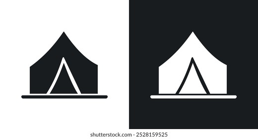 Tent solid vector icon pack