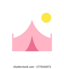 Tent, sun icon. Simple color vector elements of vacation icons for ui and ux, website or mobile application
