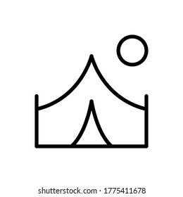 Tent, sun icon. Simple line, outline vector elements of vacation icons for ui and ux, website or mobile application