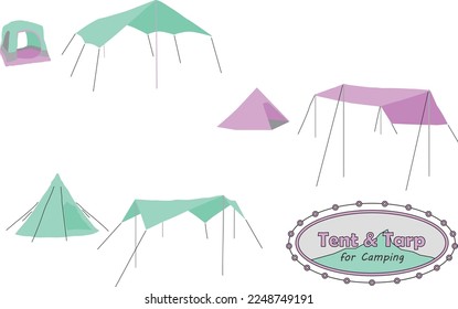 Tent and Tarp Set for Camping