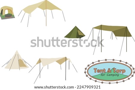 Tent and Tarp Set for Camping