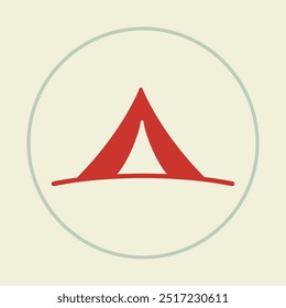 Tent trendy icon luxurious abstract vector illustration colorful artwork lovely design.eps