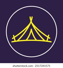 Tent trendy icon rich abstract vector illustration colorful artwork lovely design.eps