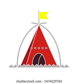 tent triangle icons. flat illustration of tent triangle vector icon. tent triangle sign symbol