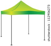 Tent for use in commercial activities. Vector illustration.