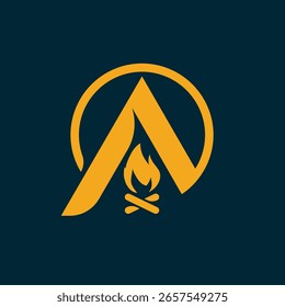 tent vector abstract modern logo