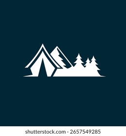 tent vector abstract modern logo