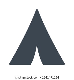 tent vector glyph flat icon 