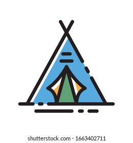 a tent vector graphic, good for icon, logo, illustrations, etc.