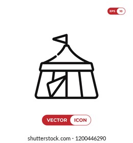 Tent vector icon