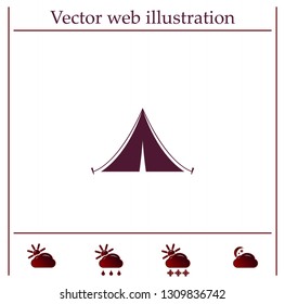 tent vector icon