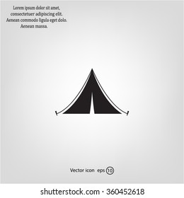 tent vector icon