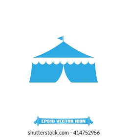 Tent vector icon.