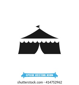 Tent vector icon.