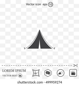tent vector icon
