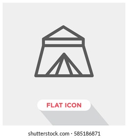 Tent vector icon