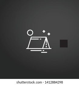 Tent vector icon. Tent concept stroke symbol design. Thin graphic elements vector illustration, outline pattern for your web site design, logo, UI. EPS 10.