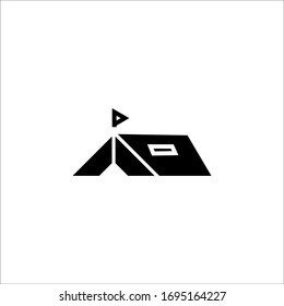 tent vector icon with glyphstyle vector for your web design, logo, UI. illustration