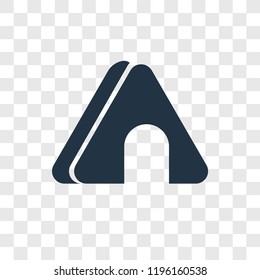 Tent vector icon isolated on transparent background, Tent transparency logo concept