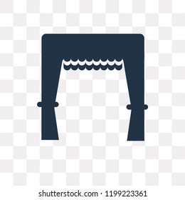 Tent vector icon isolated on transparent background, Tent transparency concept can be used web and mobile