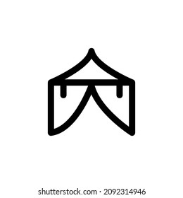 tent vector icon with outline style vector for your web design, logo, UI. illustration