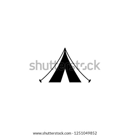 tent vector icon. tent sign on white background. tent icon for web and app