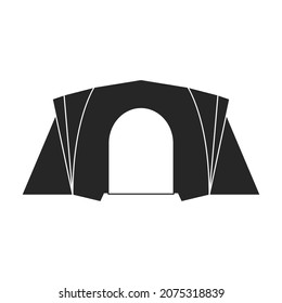 Tent vector icon.Black vector icon isolated on white background tent.