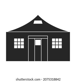 Tent vector icon.Black vector icon isolated on white background tent.