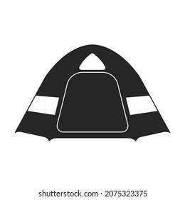 Tent vector icon.Black vector icon isolated on white background tent.